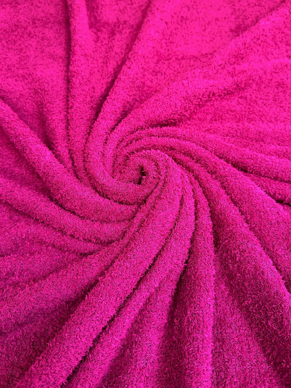 4-Way Stretch Terry Cloth Knit Fuchsia