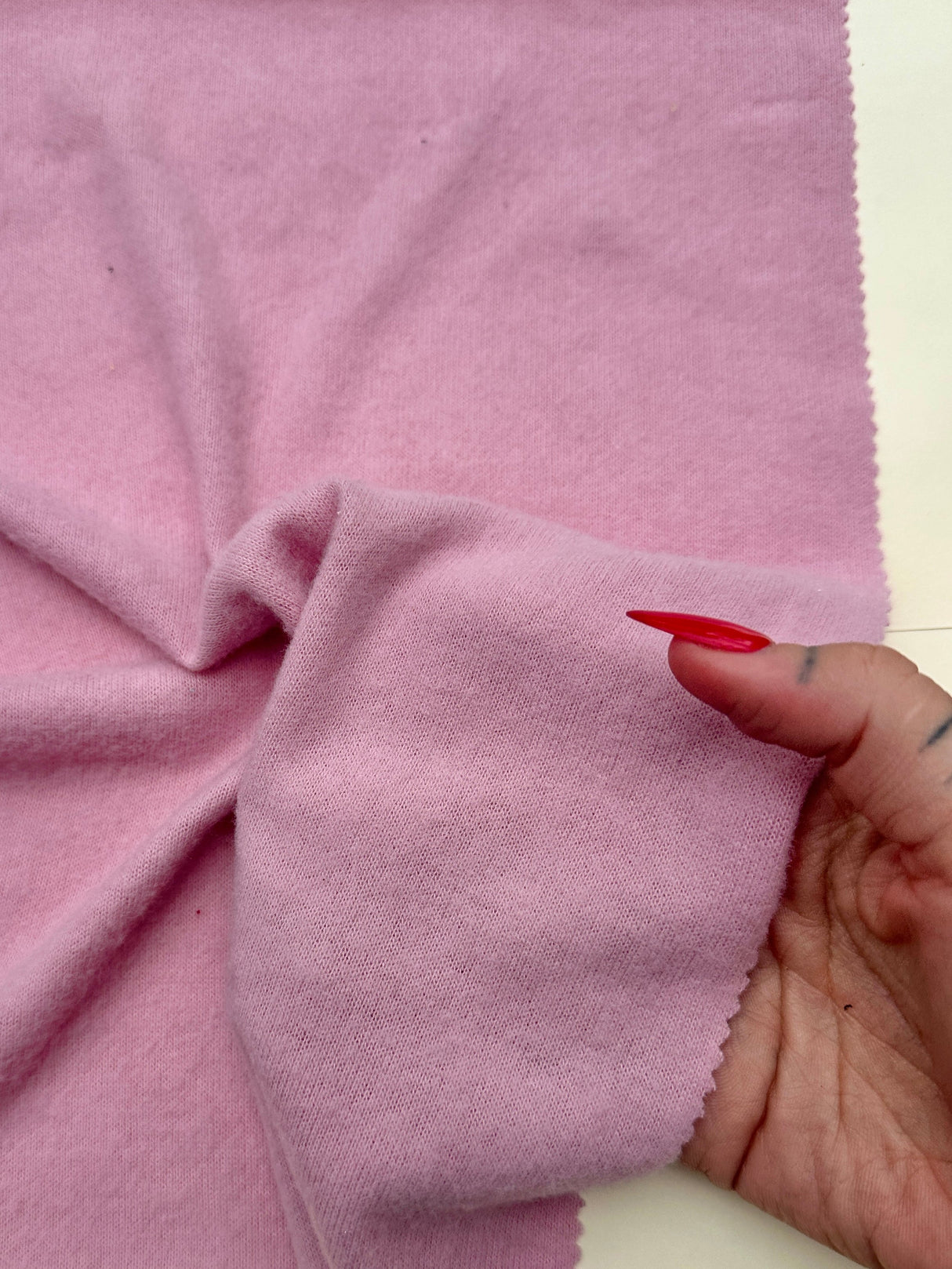 Buttery Spandex Faux Cashmere Knit Baby Pink