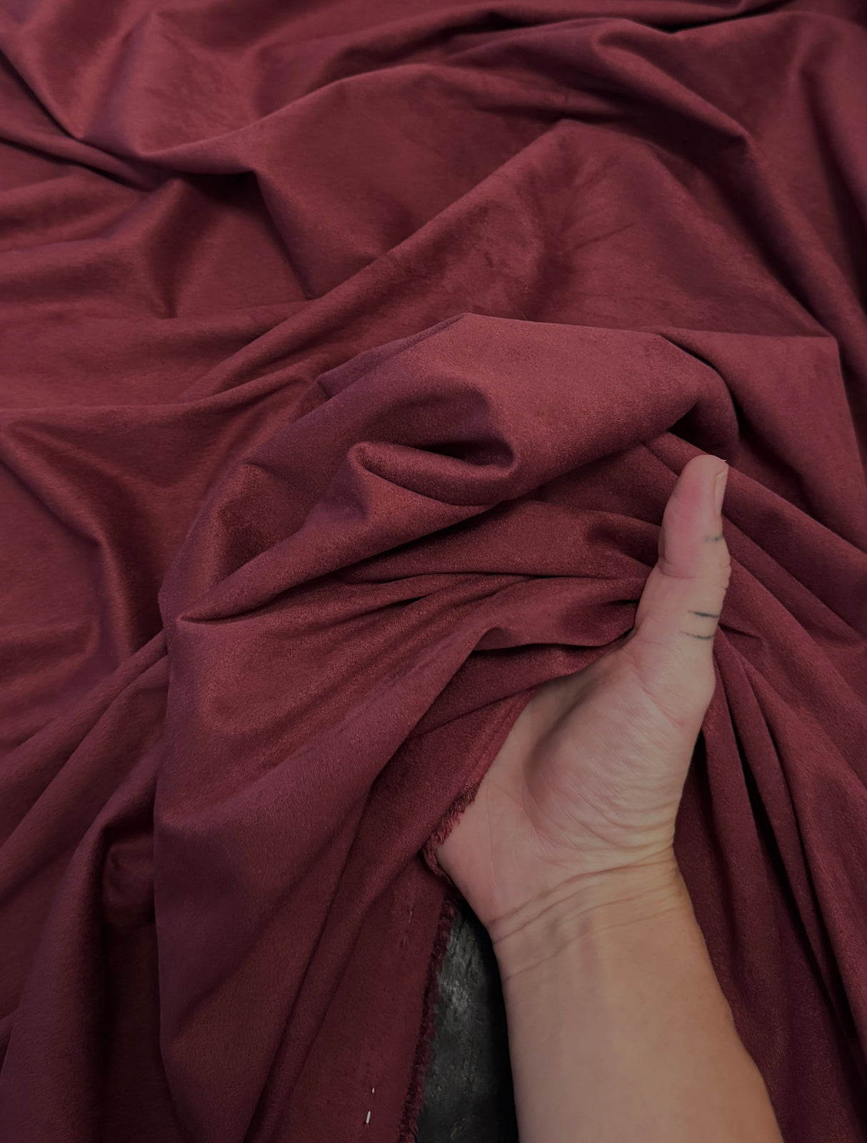 Burgundy 4-Way Stretch Techno Suede