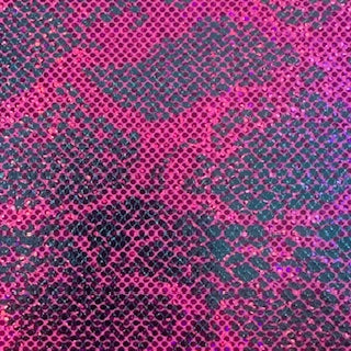 Nylon Spandex Double Foil Snake Print Fabric