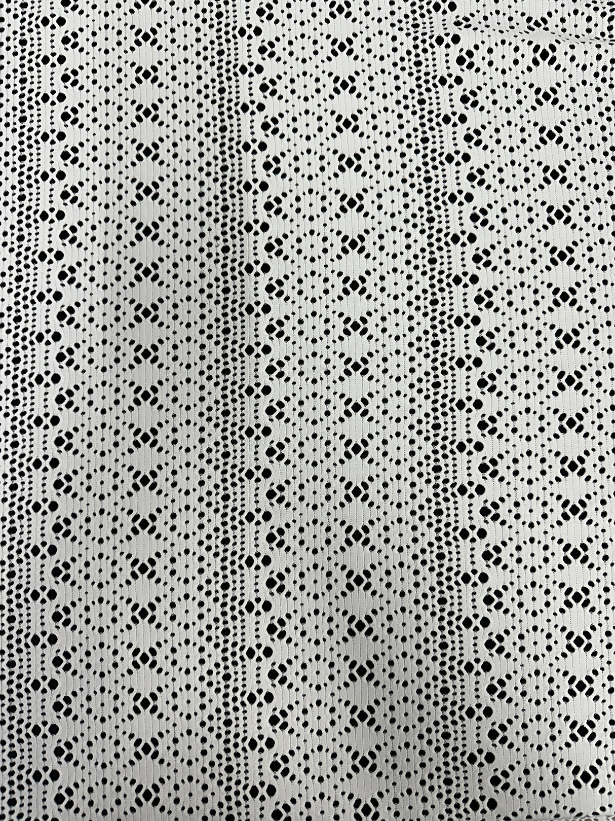 White Crochet Geometric Hollow Out Knit