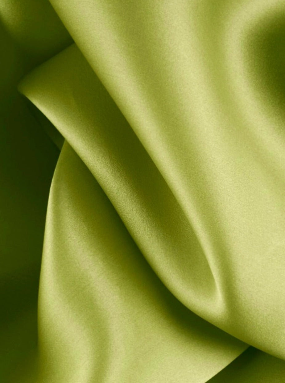 Pesto Green Satin