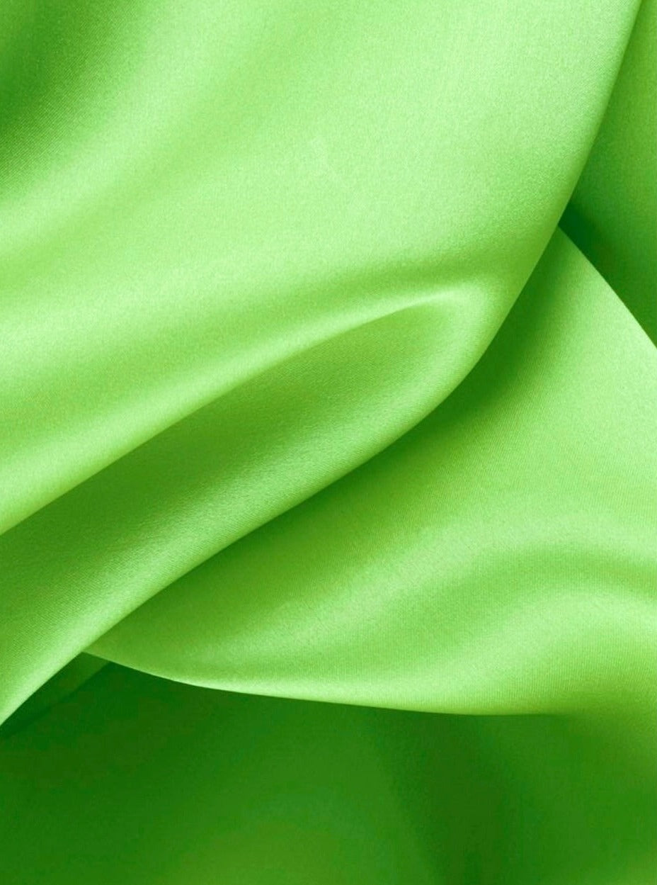 Lime Green Satin