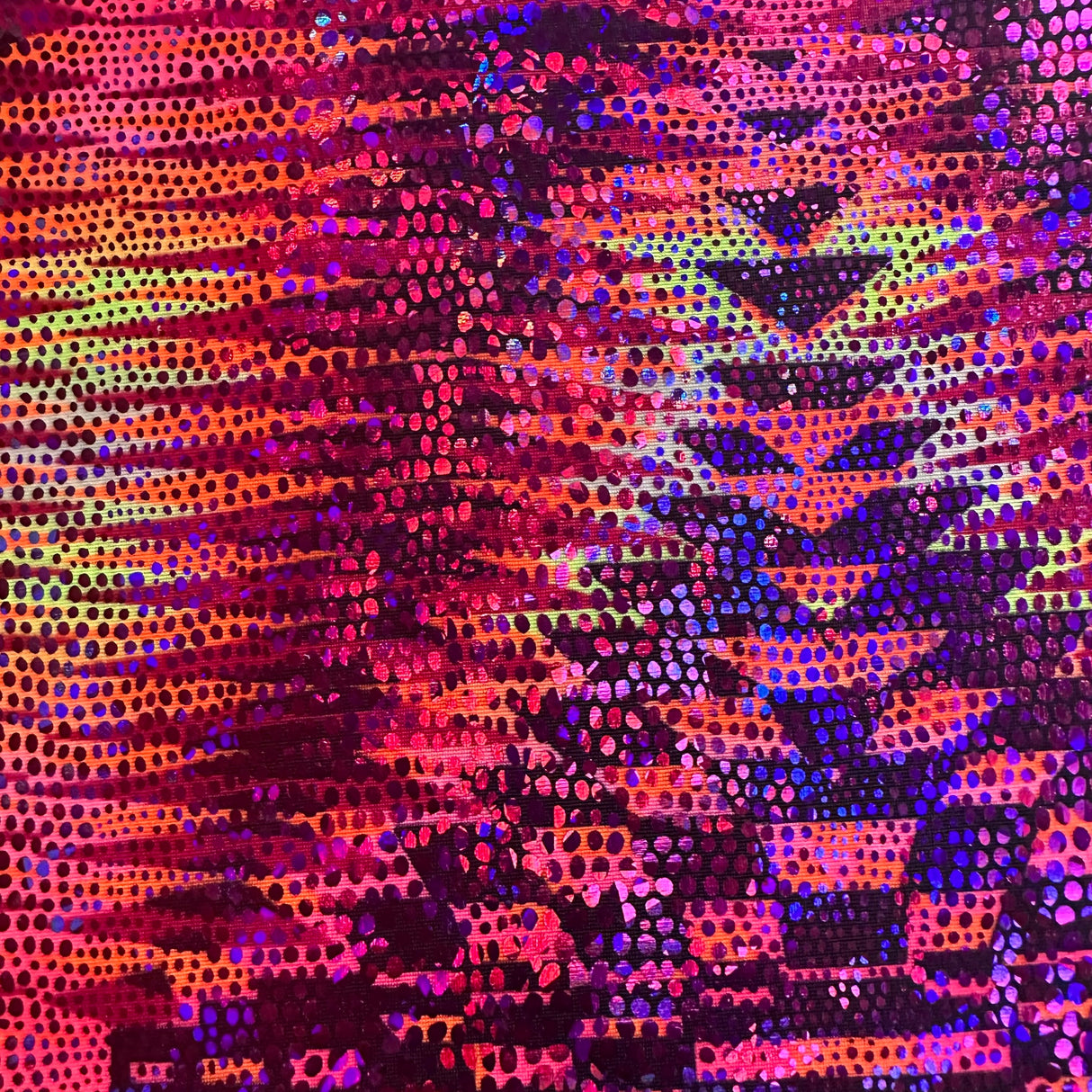 Nylon Spandex Abstract Hologram Fabric 60"