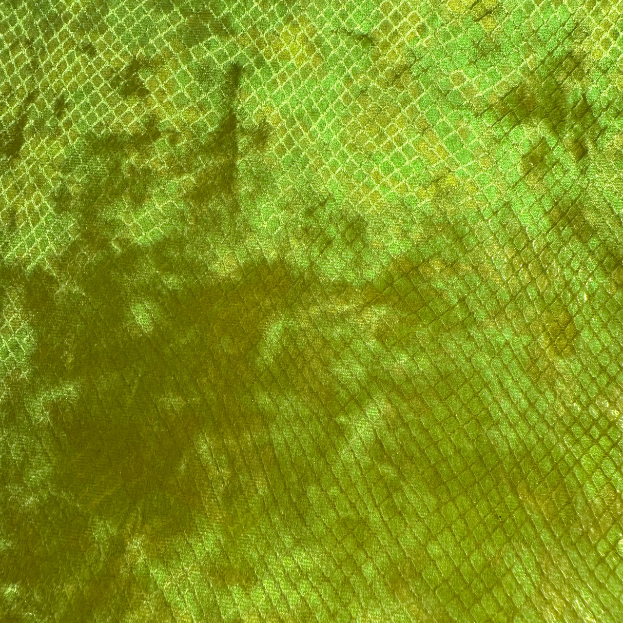 Stretch Velvet Fabric Foiled Diamond Snake 60" Width