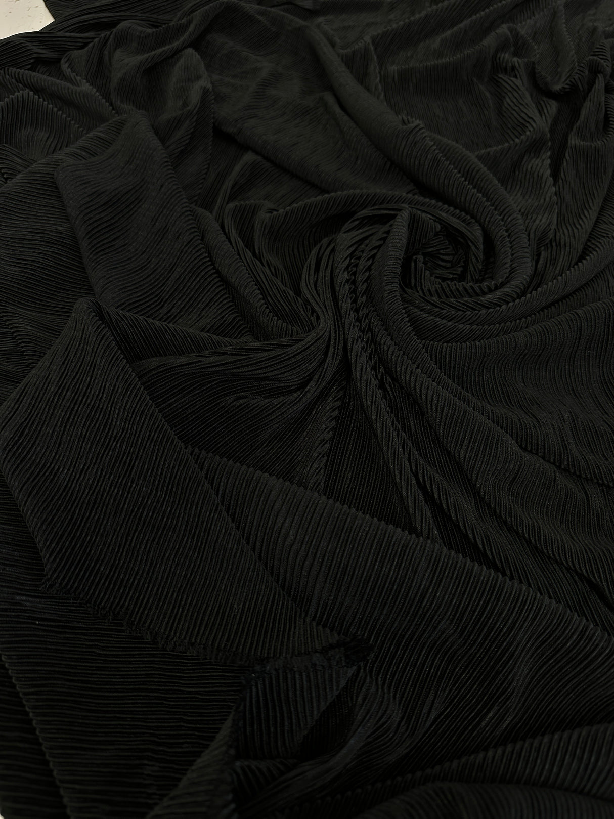 Black Pleated Knit
