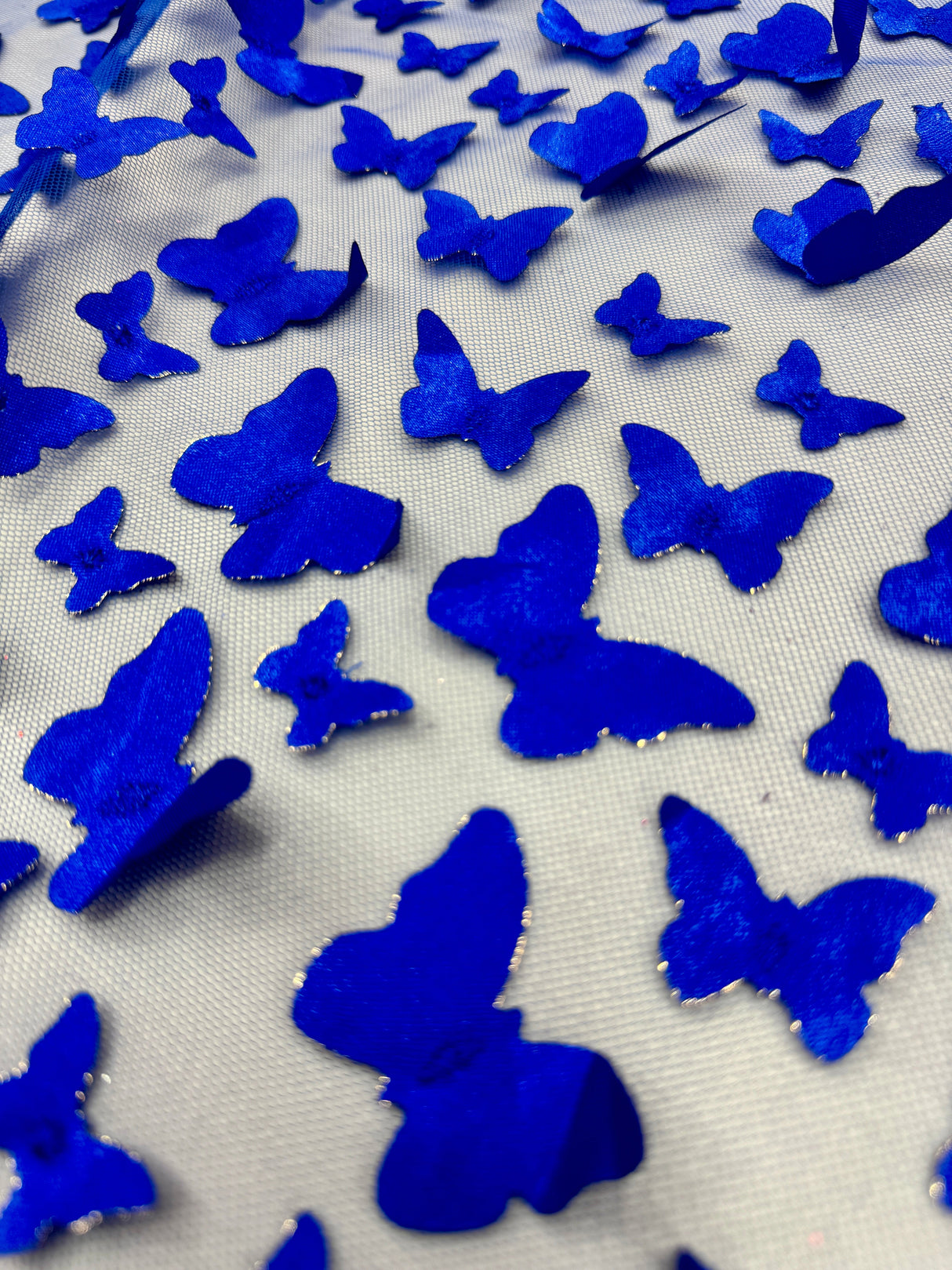Royal Blue 3D Butterfly Lace