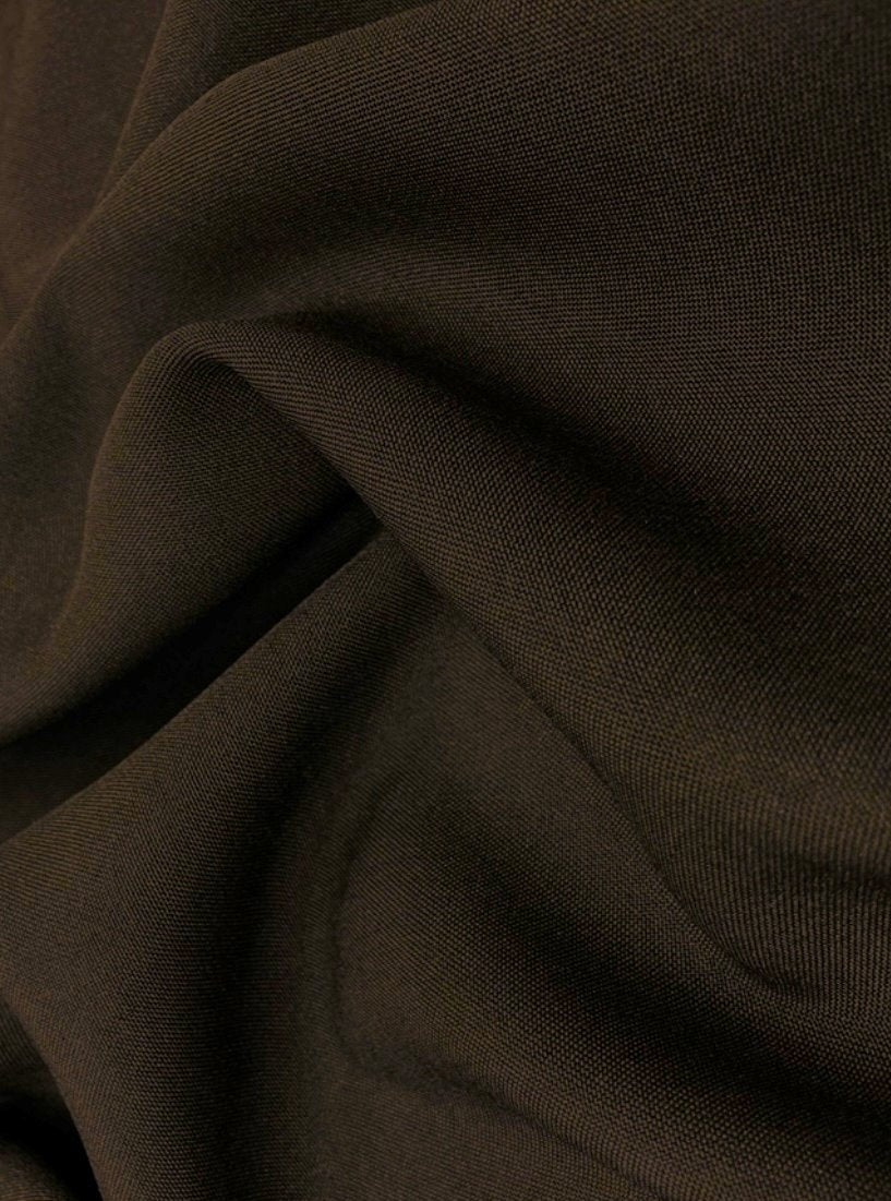 Dark Brown Poly Poplin