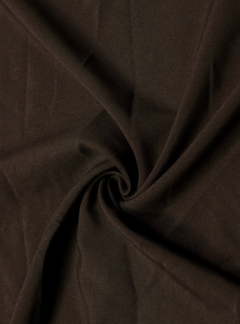 Dark Brown Poly Poplin