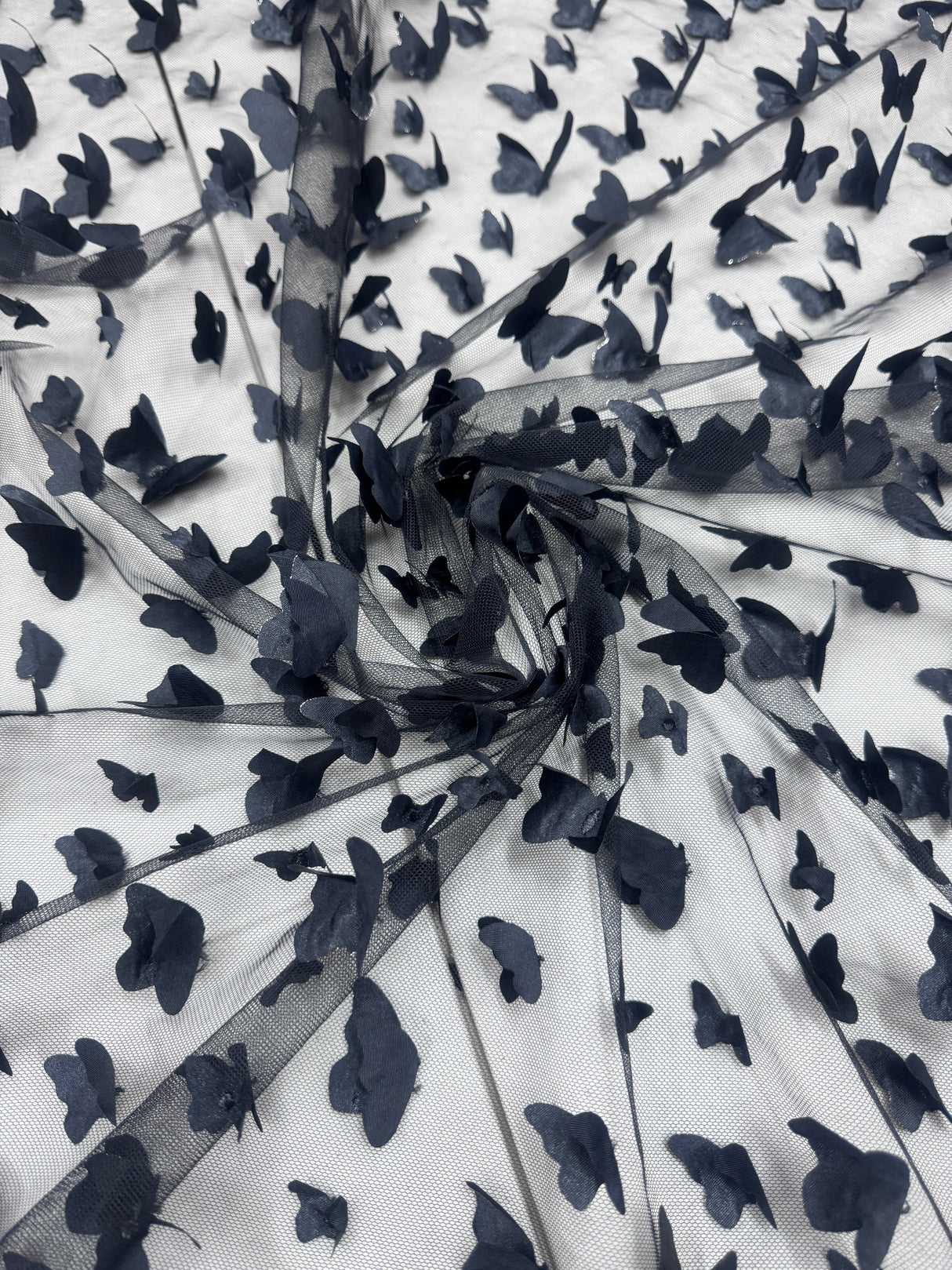 Black 3D Butterfly Lace