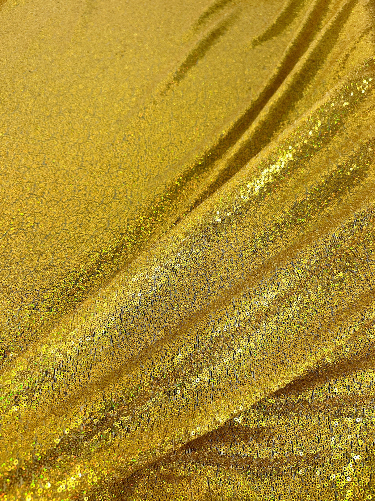 Stretch Sequin Mesh Gold