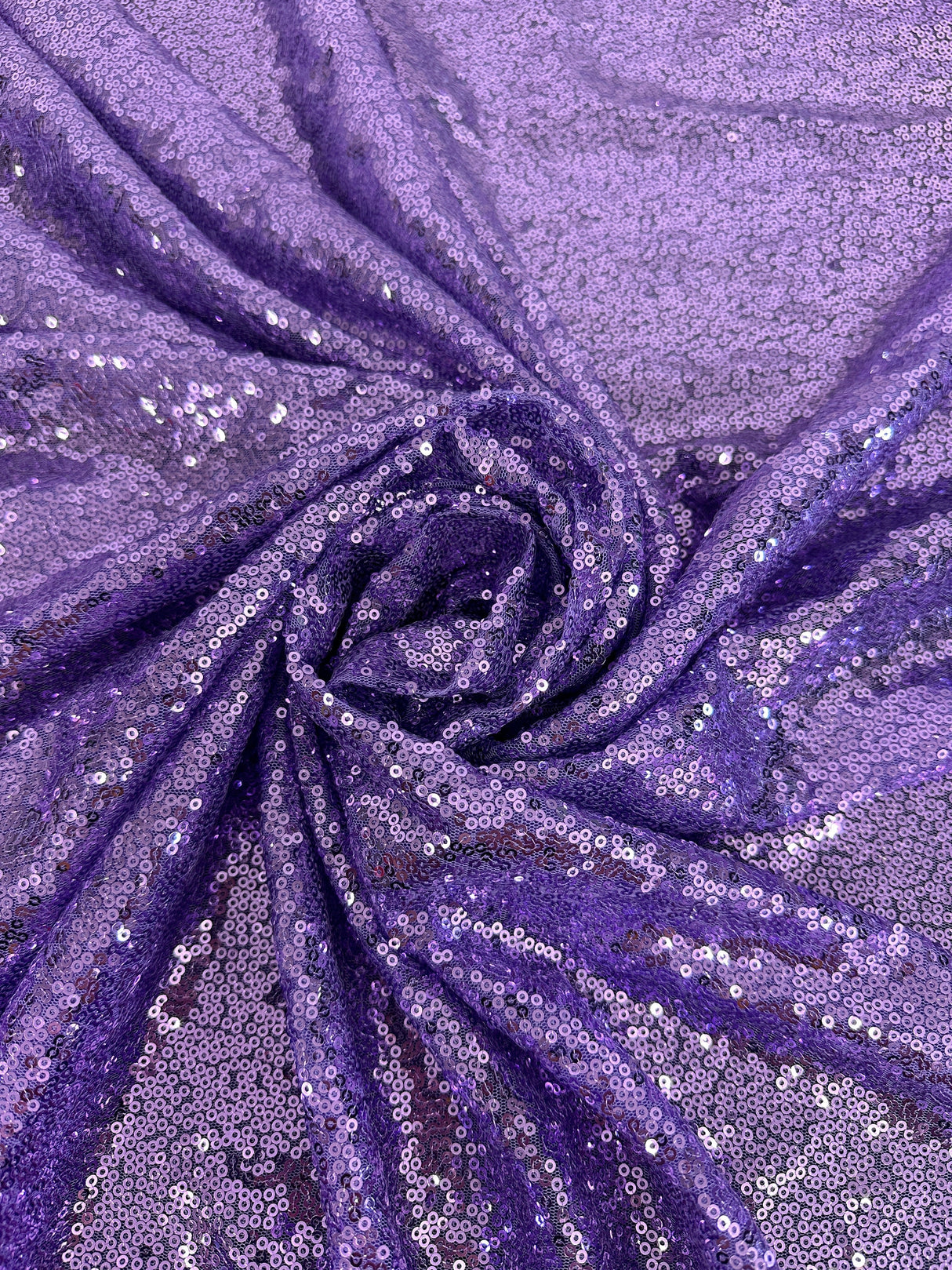 Stretch Sequin on Mesh Lavender