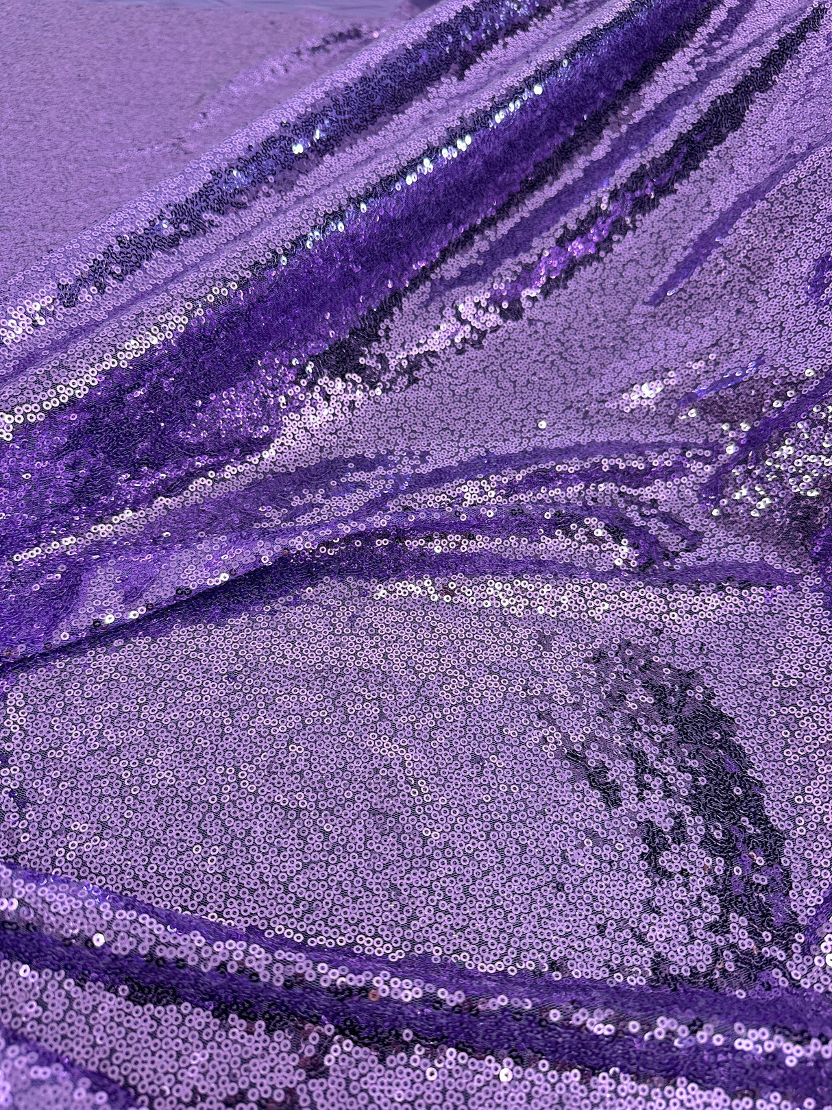 Stretch Sequin on Mesh Lavender