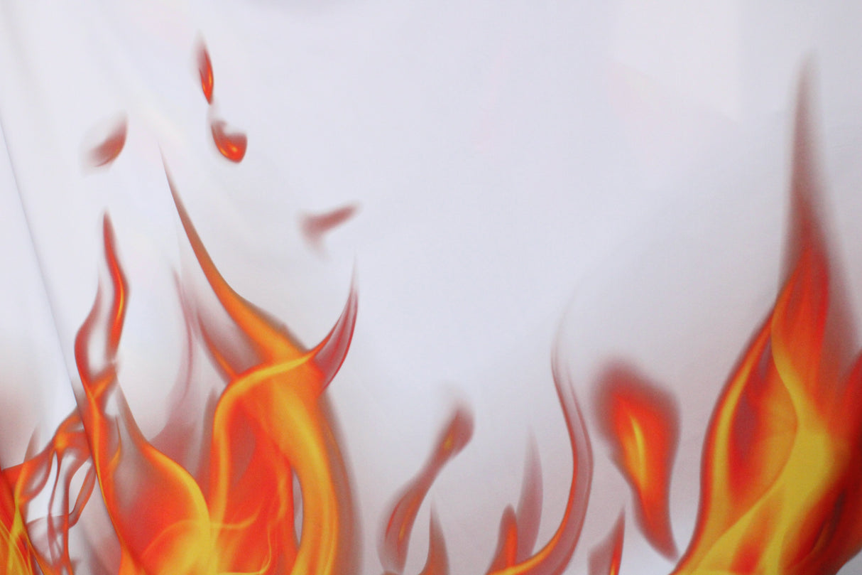 Flame Print Polyester Spandex Fabric - Flame Print, 58/60" Width (1 Yard)
