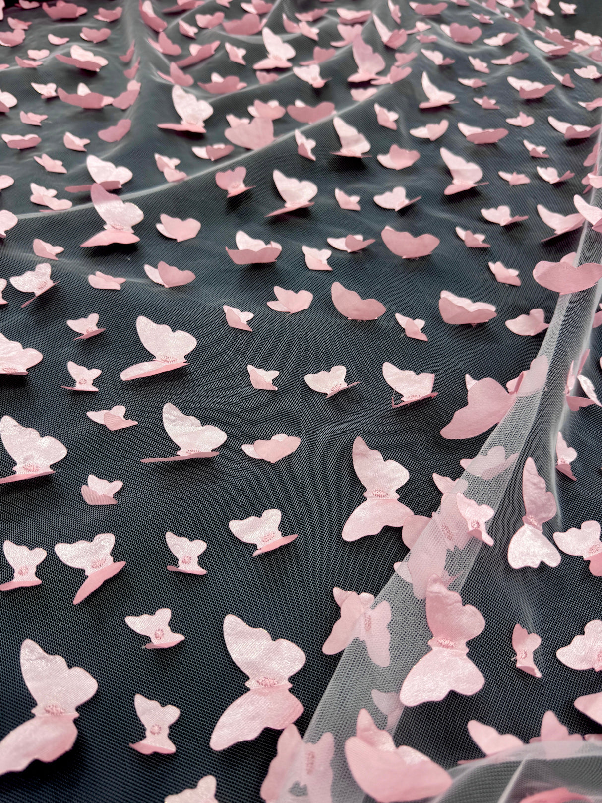 3D Butterfly Lace in Blush Pink