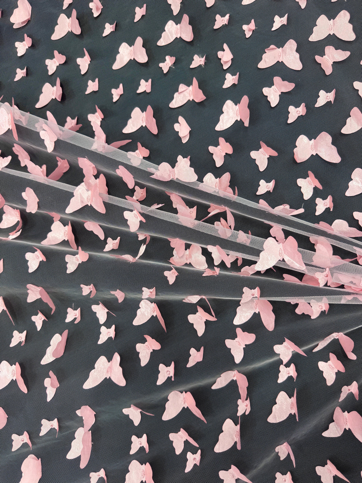3D Butterfly Lace in Blush Pink