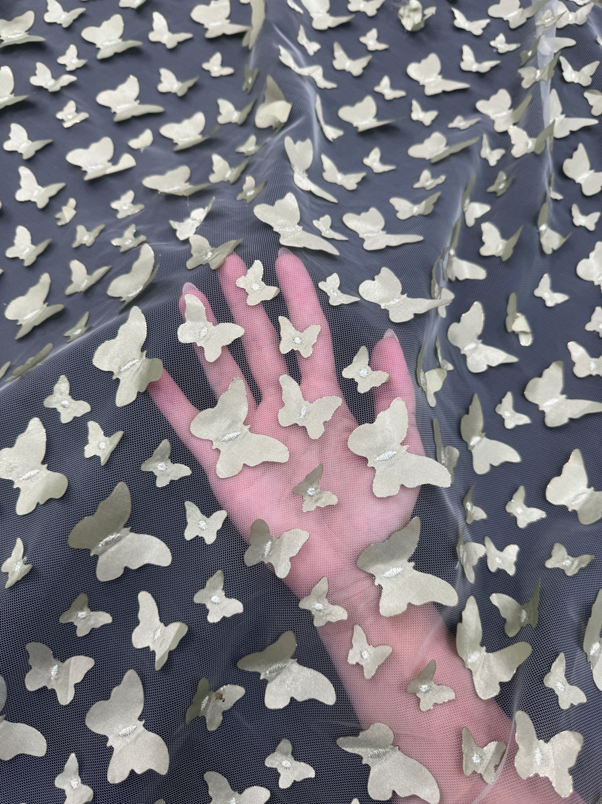 3D Butterfly Lace Pistachio