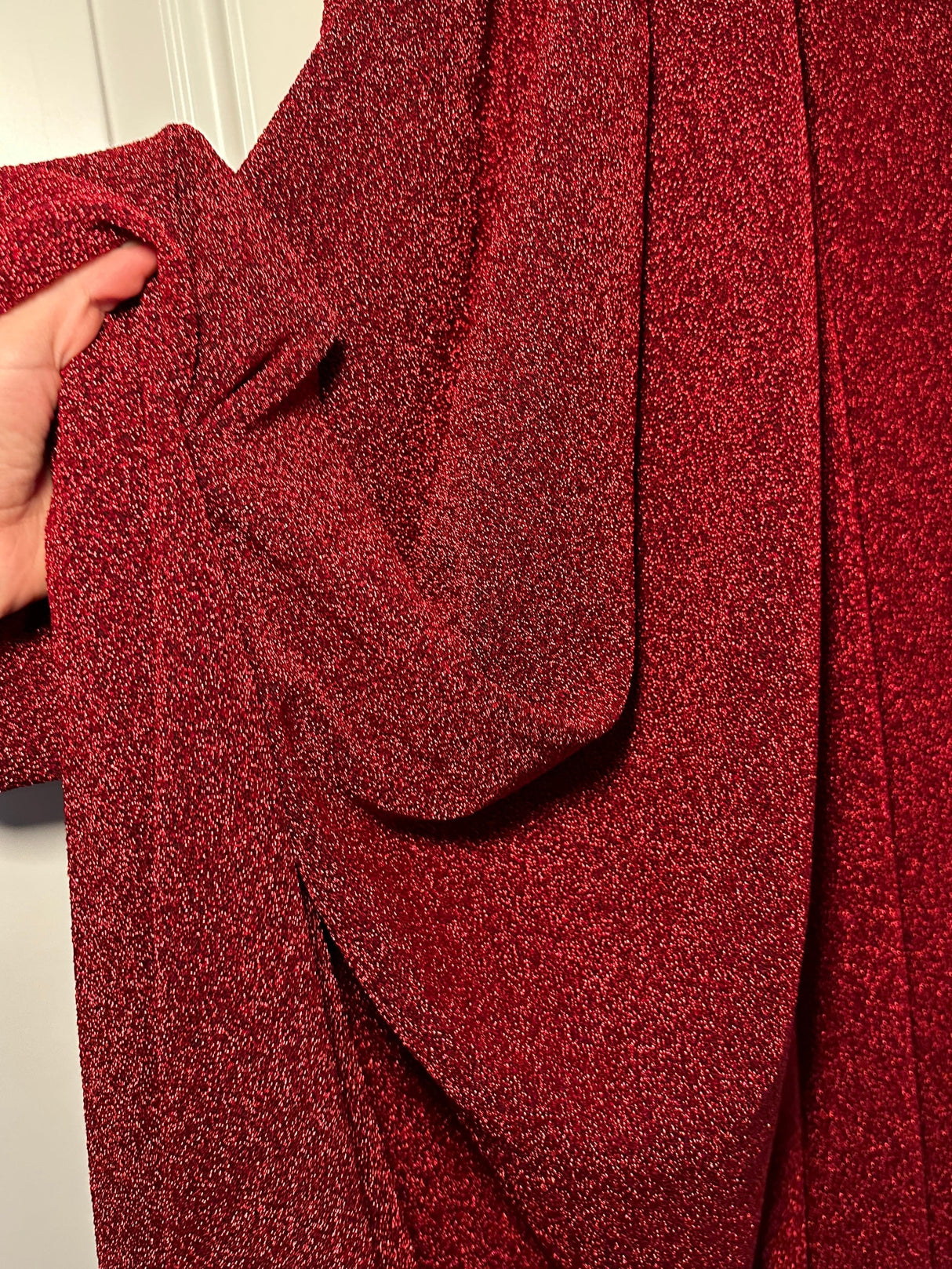 Red Glitter Lurex Jersey