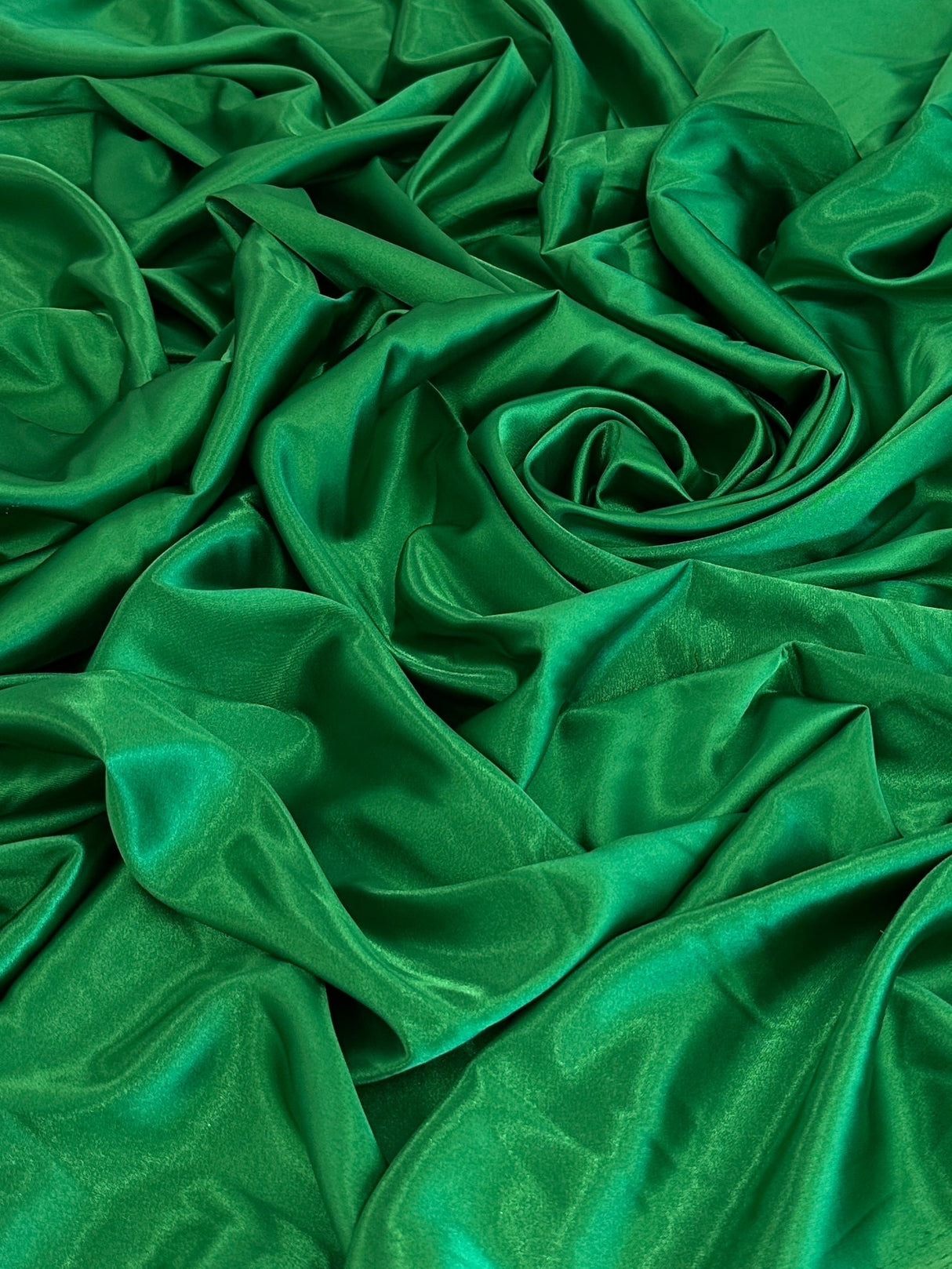 Luxury Silky Stretch Satin Kelly Green