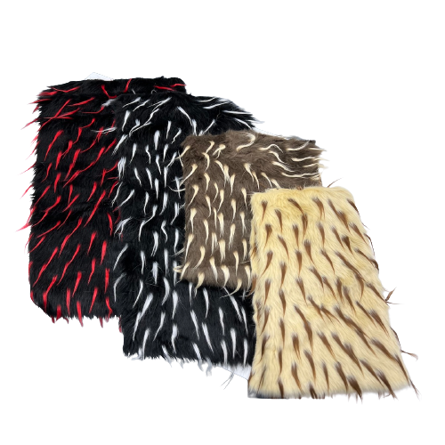 Two Tone Spike Shaggy Faux Fur Fabric - 100 Percent Polyester Fabric, Two-Tone Shaggy Texture, 60" Width, 1.5" Pile Length (1 Yard)