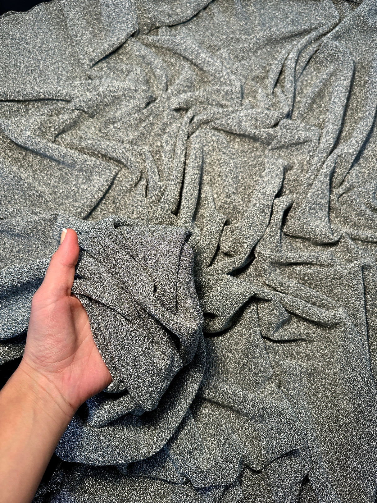 Silver Glitter Lurex Jersey