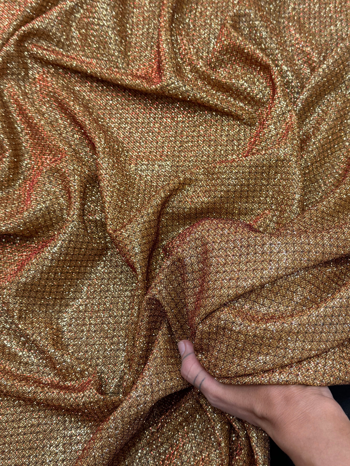 Shimmery Lurex Brocade Antique Gold