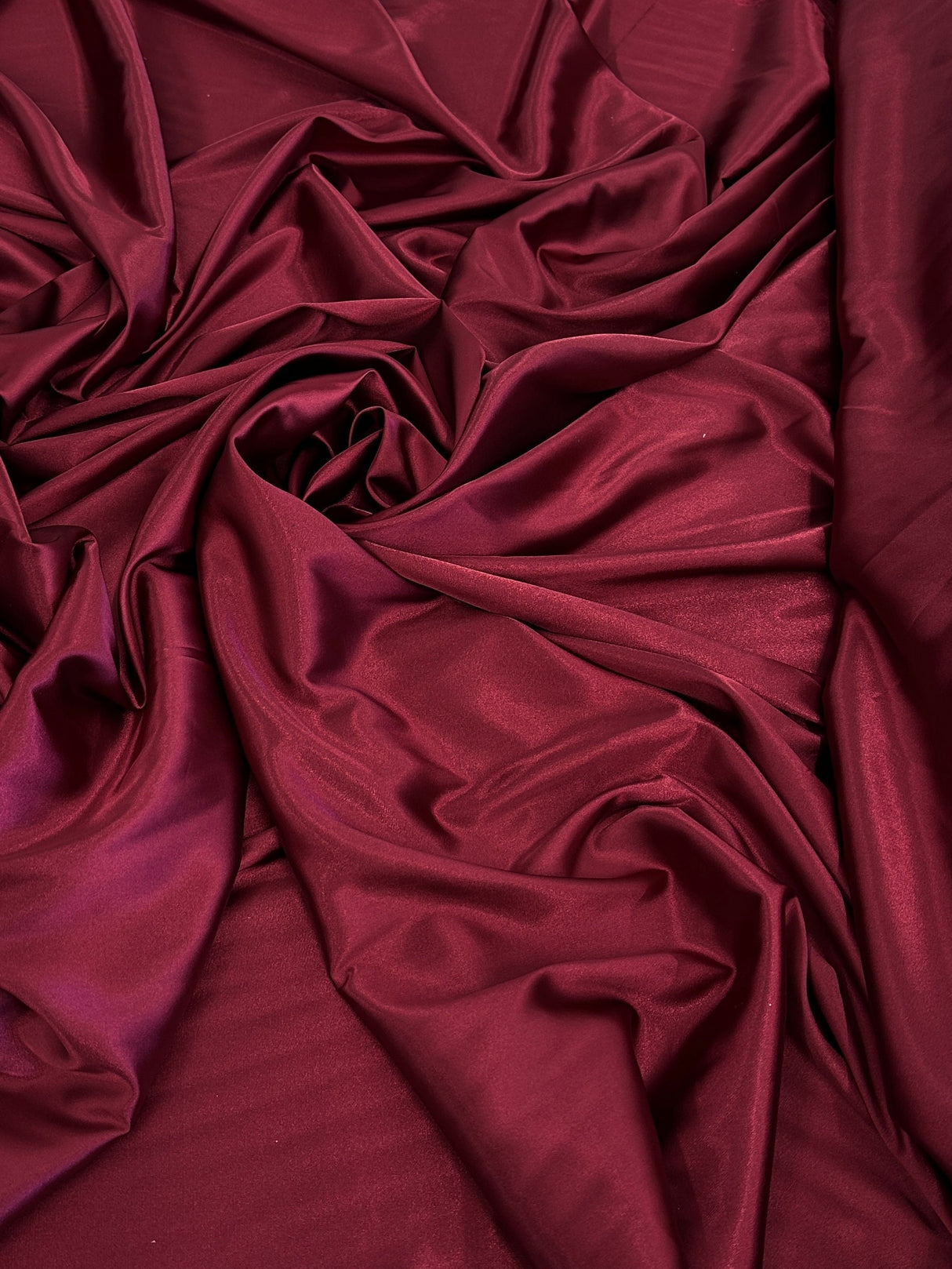 Burgundy Luxury Silky Stretch Satin