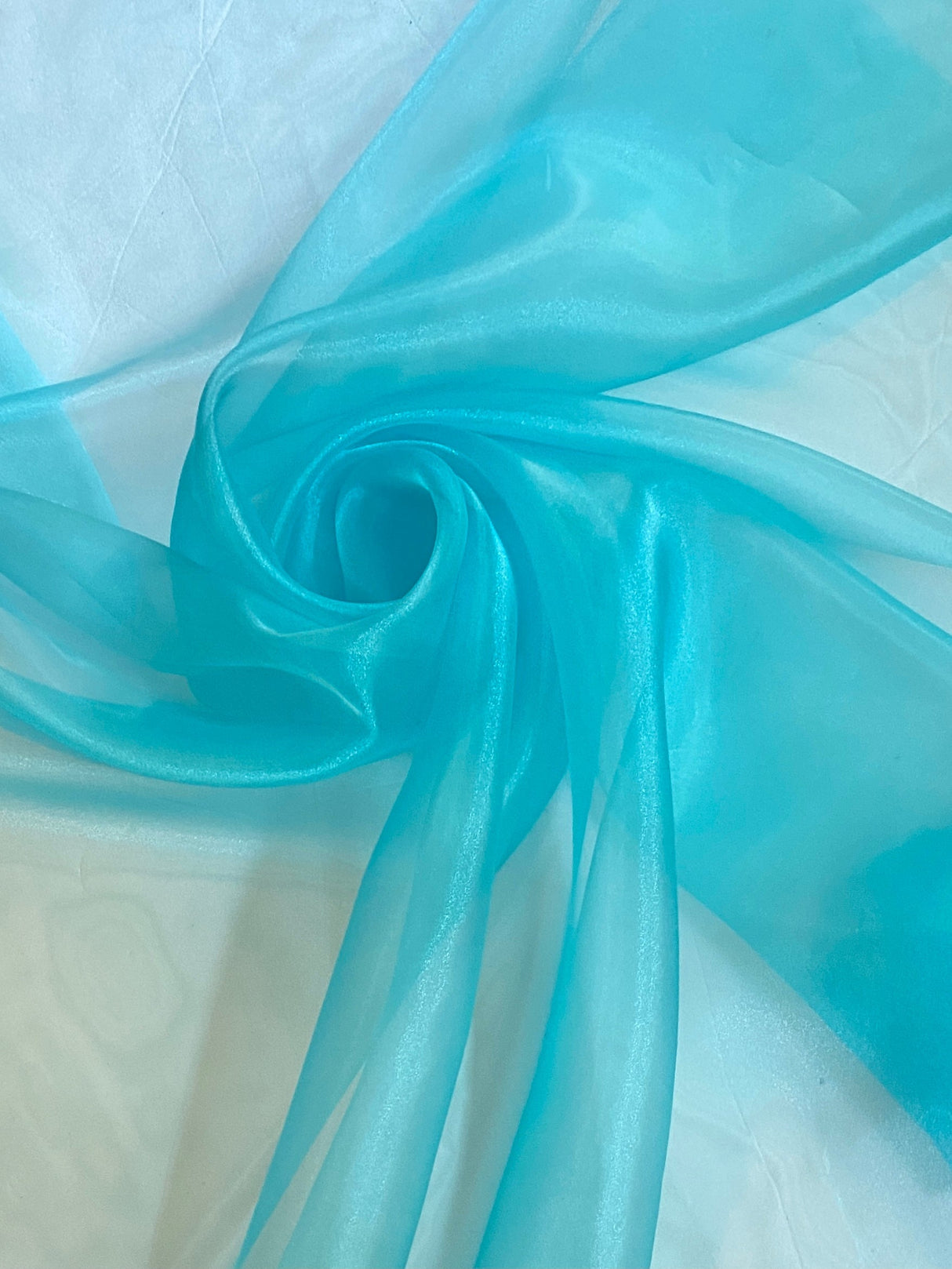 Shimmering Crystal Organza Turquoise