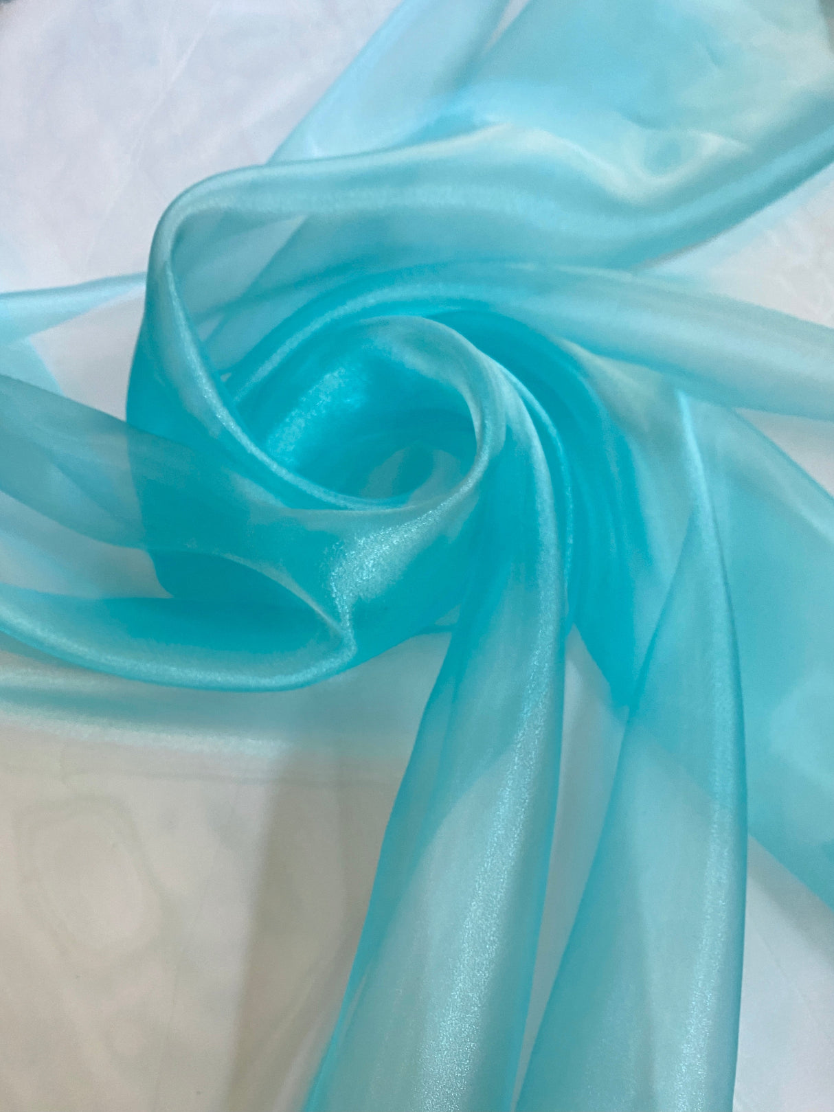 Shimmering Crystal Organza Turquoise
