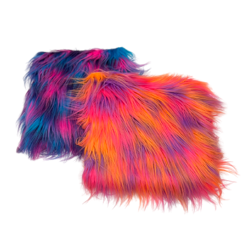 Three Tone Shaggy Faux Fur Fabric - Three Tone Faux Fur Fabric, 60" Width, 4" Pile Length (1 Yard)