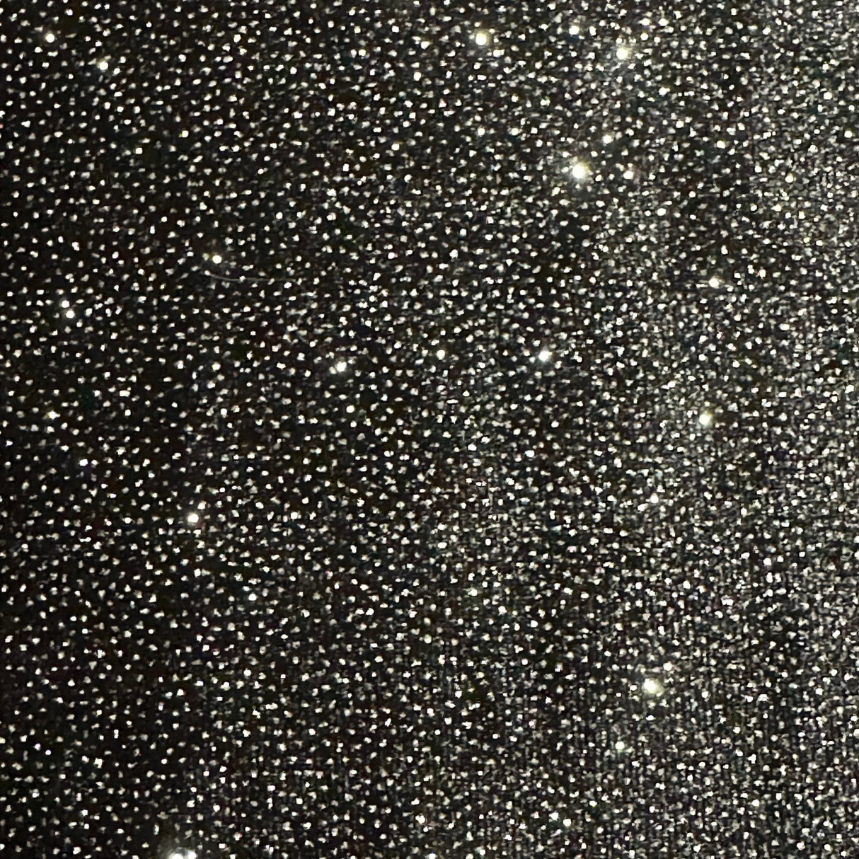 Glitter Velvet Fabric Black Silver 60"