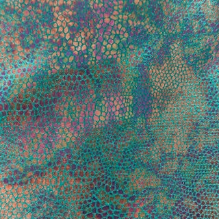 Nylon Spandex Rainbow Snake Foil Fabric