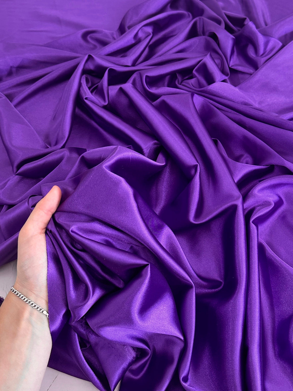 Purple Luxury Silky Stretch Satin
