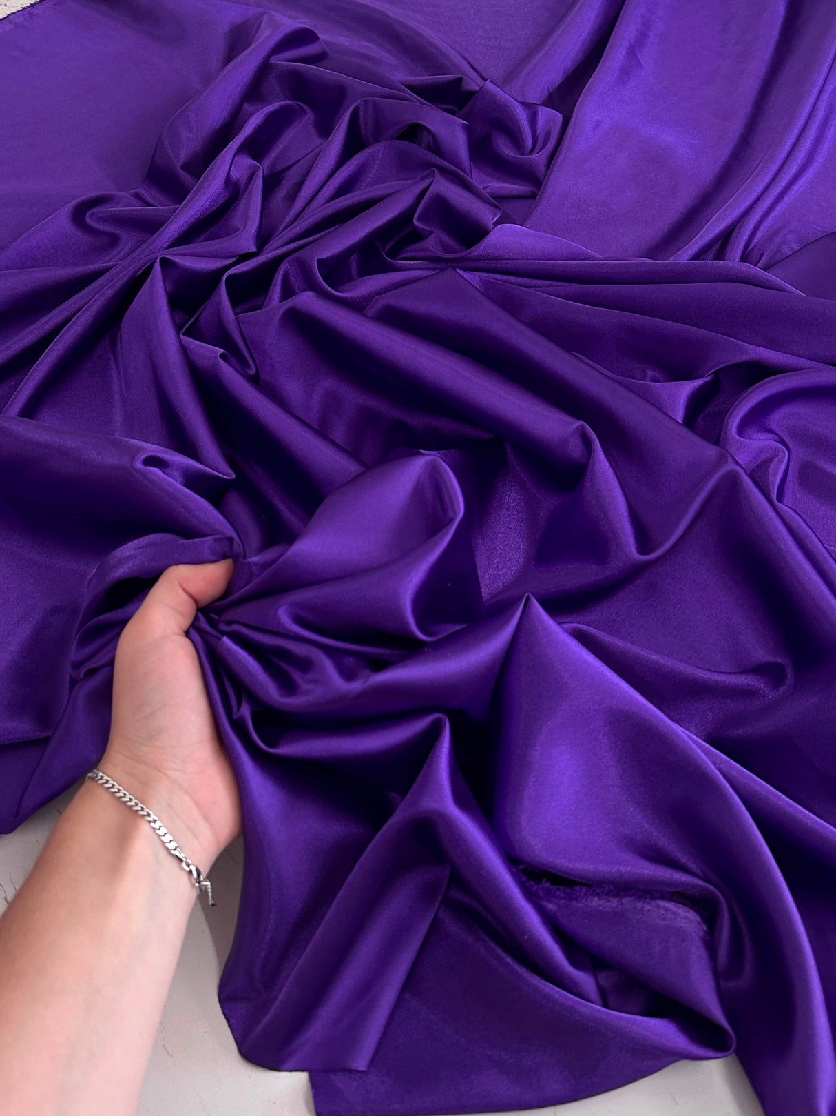 Purple Luxury Silky Stretch Satin