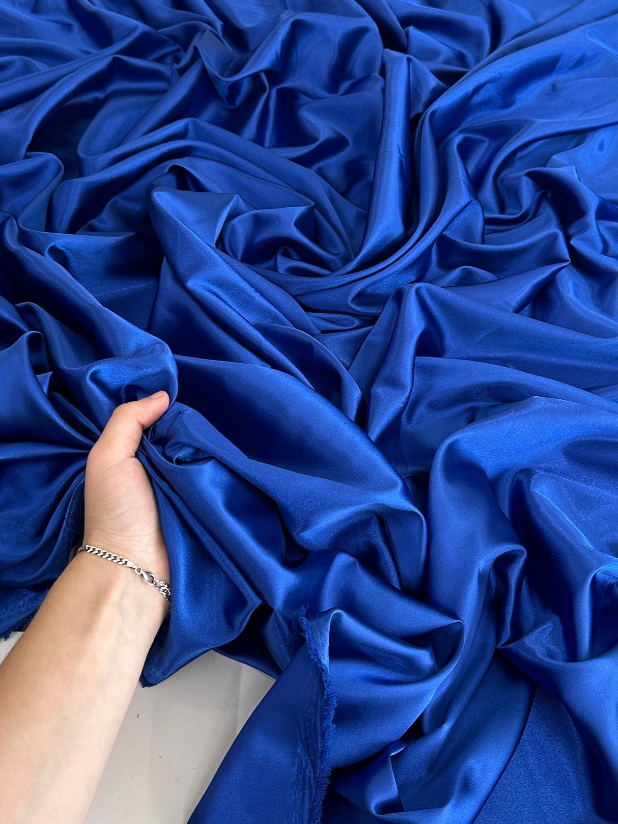 Luxury Silky Stretch Satin Royal Blue