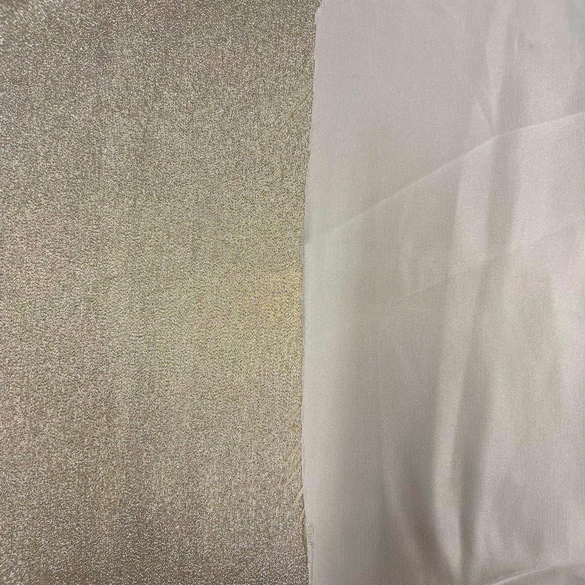 Iridescent Glitter Lurex Faux Satin Polyester Fabric - Lavender, Pink, Gold, Rose Gold, Silver Accent, 58" Width (1 Yard)