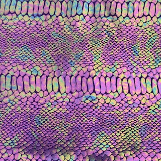 Stretch Velvet Fabric Snake Foil 60"