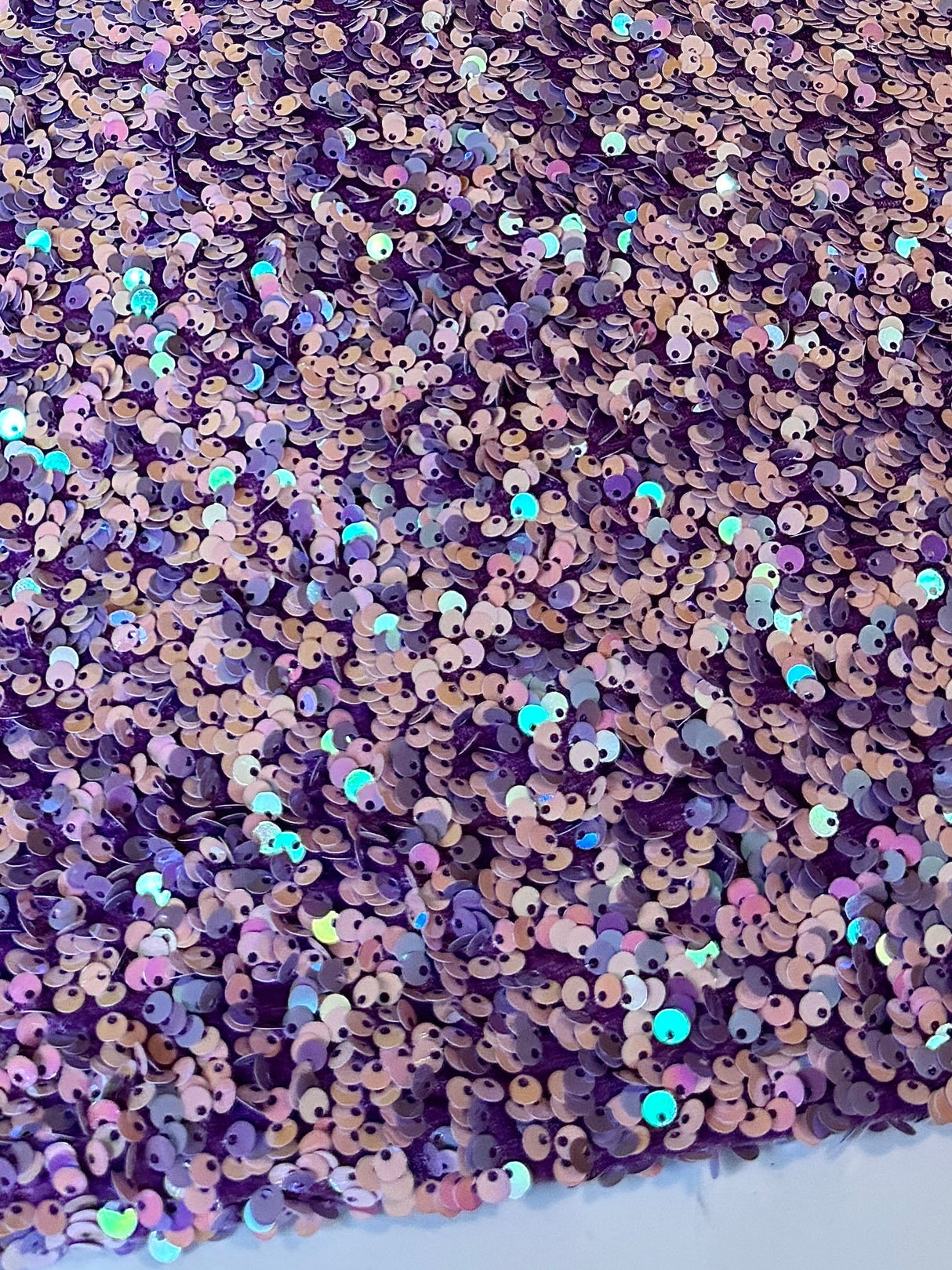Stretch Sequin on Velvet Lilac