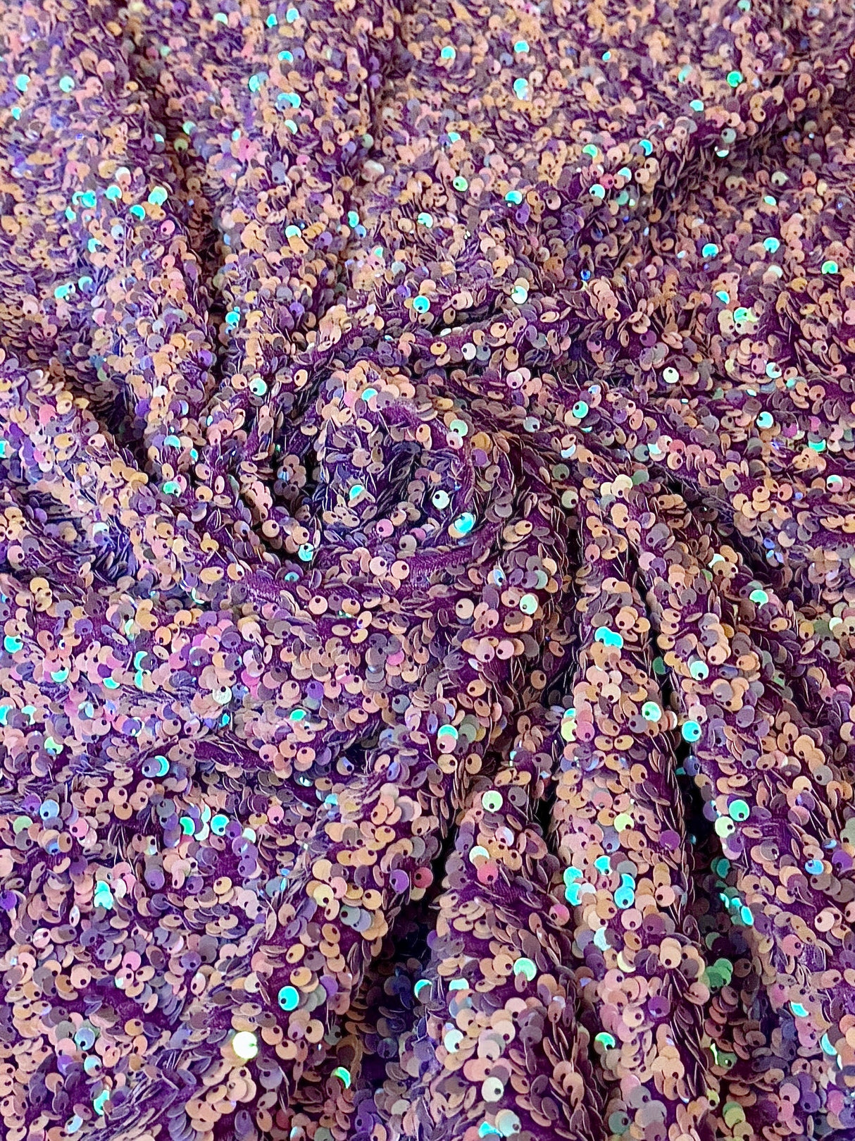 Stretch Sequin on Velvet Lilac