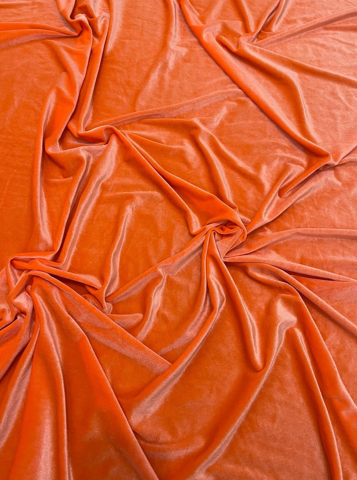 Orange Stretch Velvet