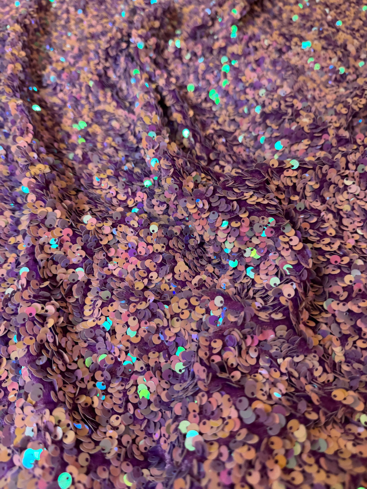 Stretch Sequin on Velvet Lilac
