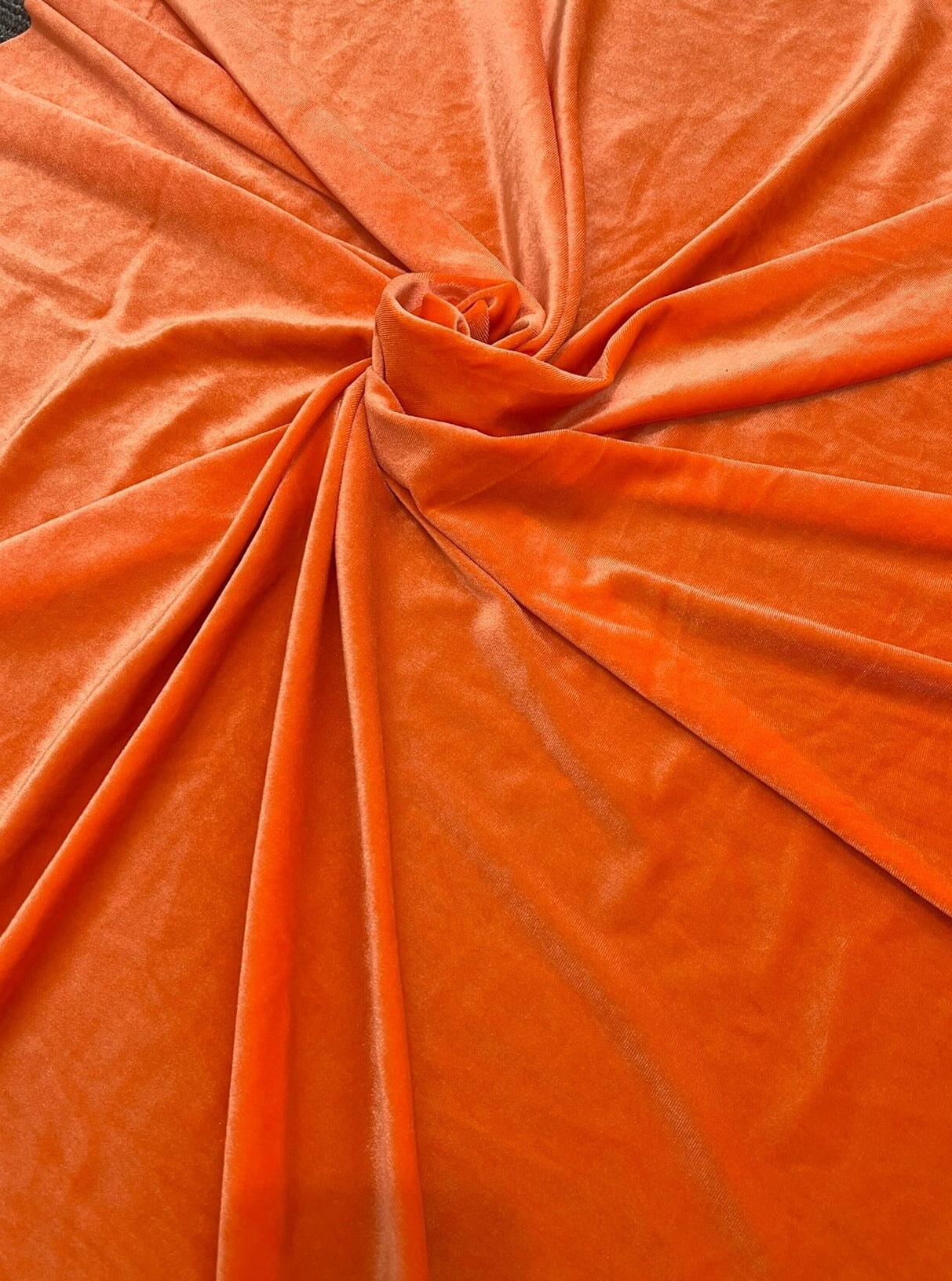 Orange Stretch Velvet