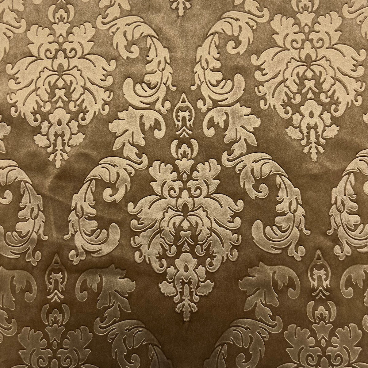 Damask Embossed Velvet Fabric - Damask Pattern, 55" Width, 100% Polyester (1 Yard)