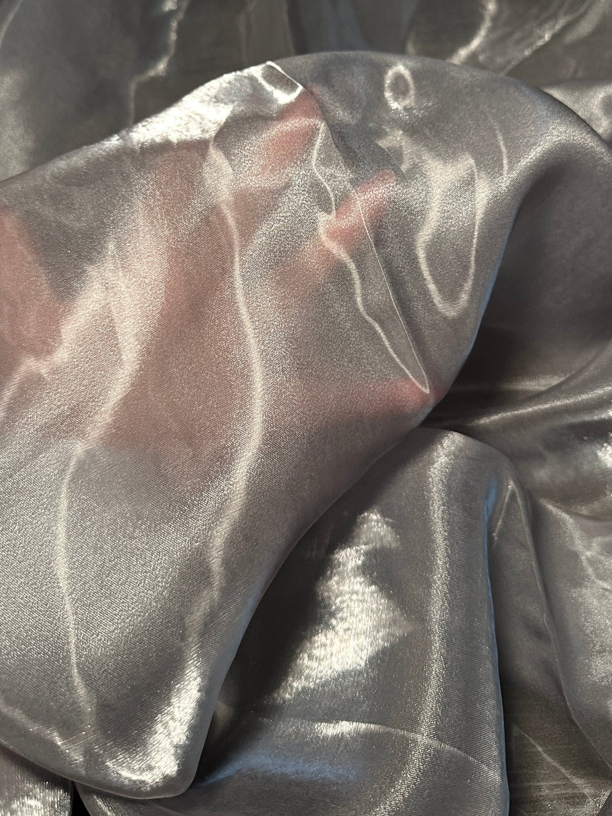 Liquid Shimmery Organza Silver