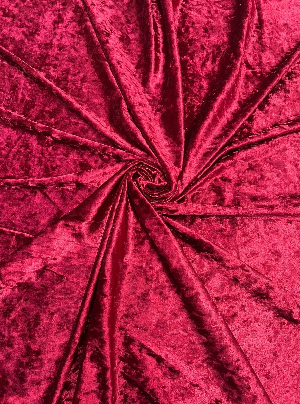 Stretch Crushed Velvet Burgundy