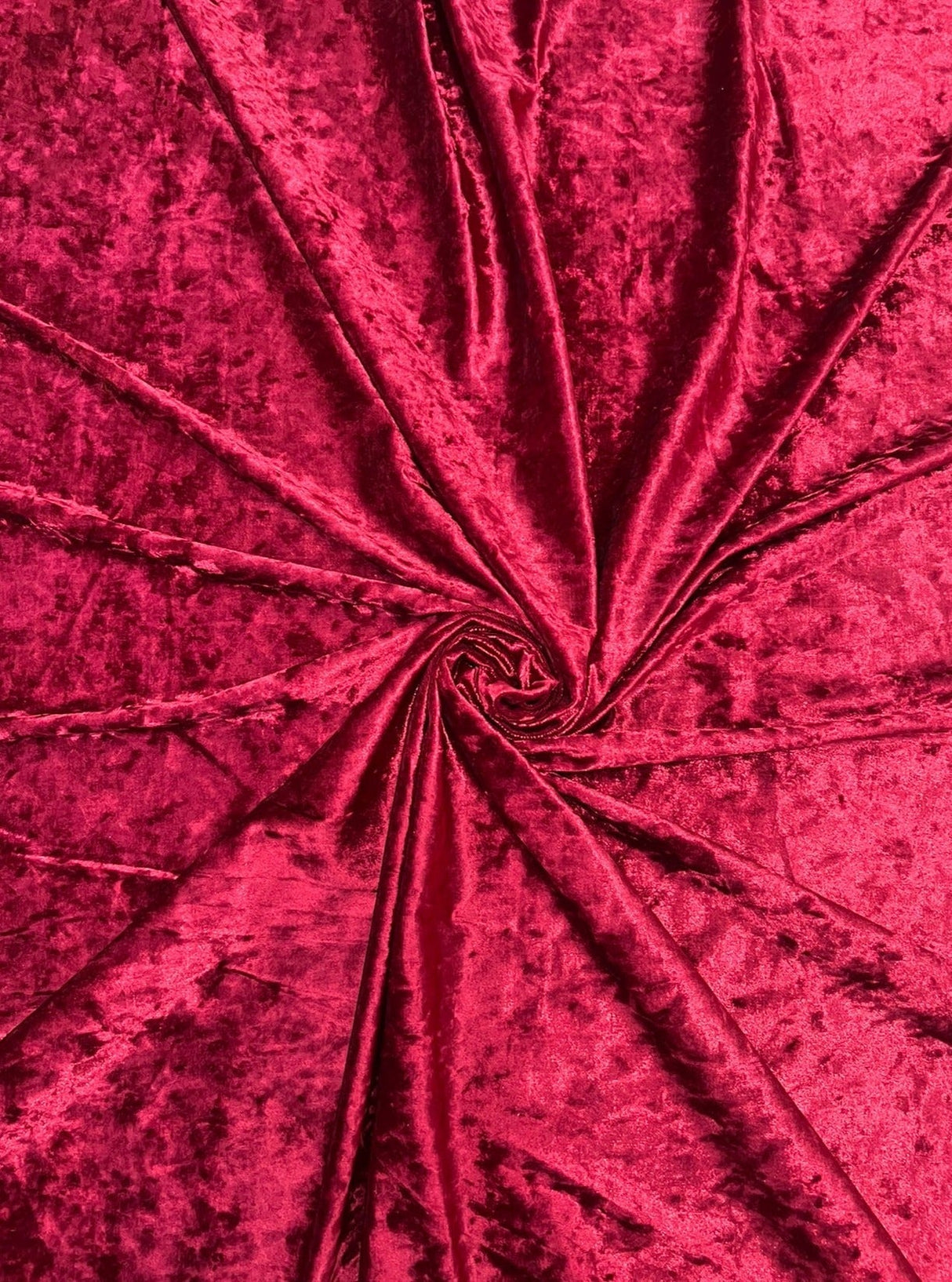 Stretch Crushed Velvet Burgundy