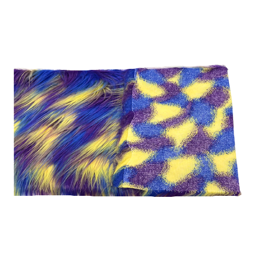 Three Tone Shaggy Faux Fur Fabric - Three Tone Faux Fur Fabric, 60" Width, 4" Pile Length (1 Yard)