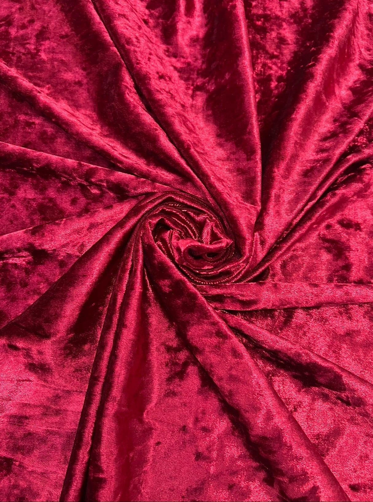 Stretch Crushed Velvet Burgundy