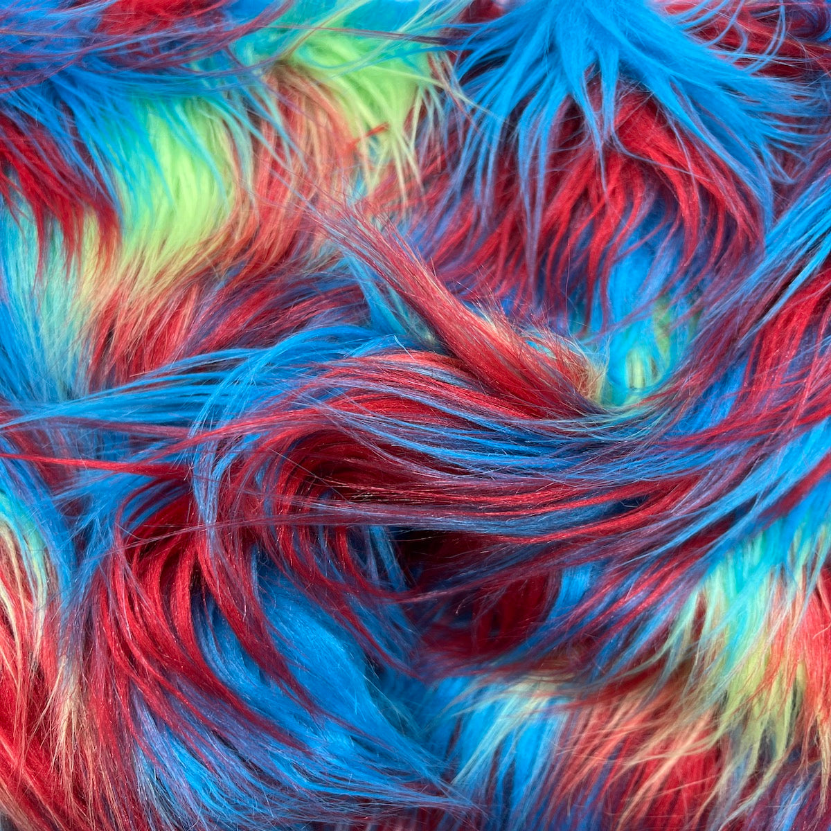 Three Tone Shaggy Faux Fur Fabric - Three Tone Faux Fur Fabric, 60" Width, 4" Pile Length (1 Yard)
