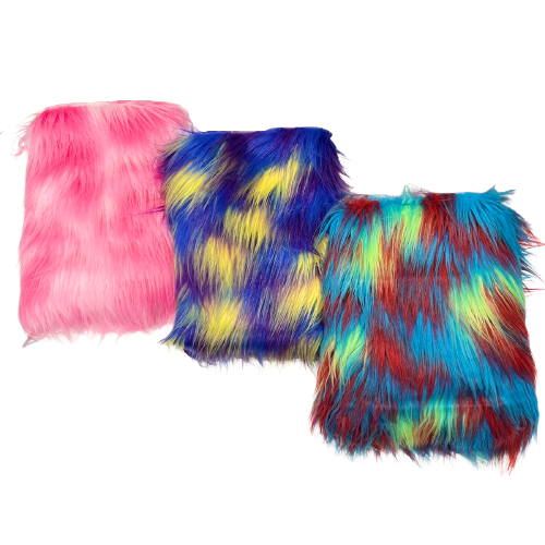 Three Tone Shaggy Faux Fur Fabric - Three Tone Faux Fur Fabric, 60" Width, 4" Pile Length (1 Yard)